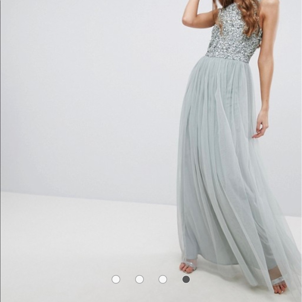 NWT Sequin Maxi Dress, bridesmaid prom ASOS Maya